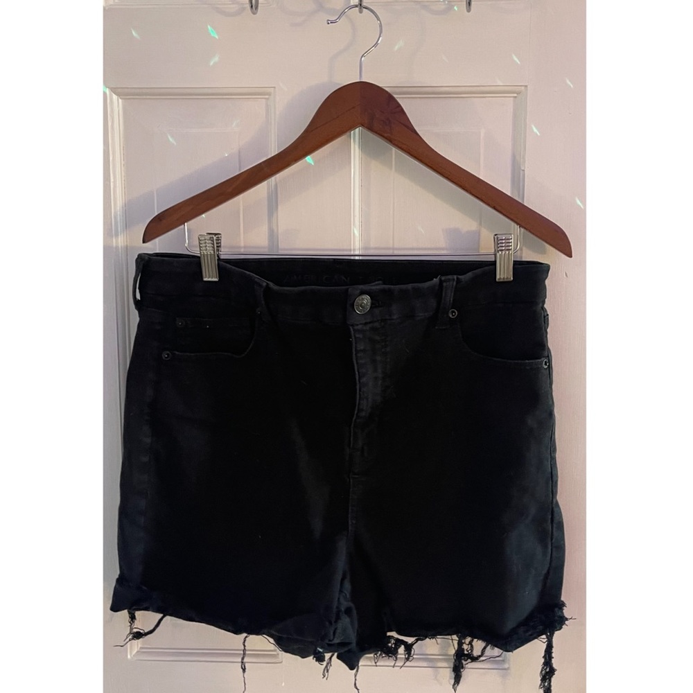 American Eagle Ne(x)t Level Super High-Waisted Denim Shorts - Distressed